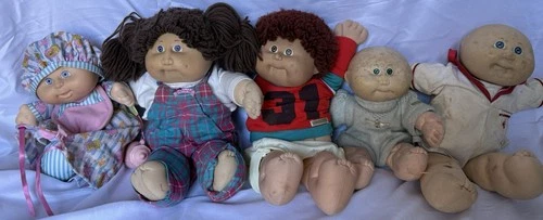 Vintage Cabbage Patch Kids Dolls Lot Of 5