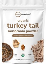 Micro Ingredients Organic Turkey Tail Mushroom Powder 50:1 Extract , 8 Ounce