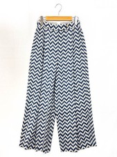 GIORGIO ARMANI Ladies Pants 1Shpp0g1 T02bu Premium Black Label Silk Print 38