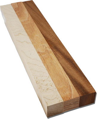 1'' X 1'' X 12'' Wood Rectangle Blocks - Hobby Wood Pack - African Mahogany, Hard M