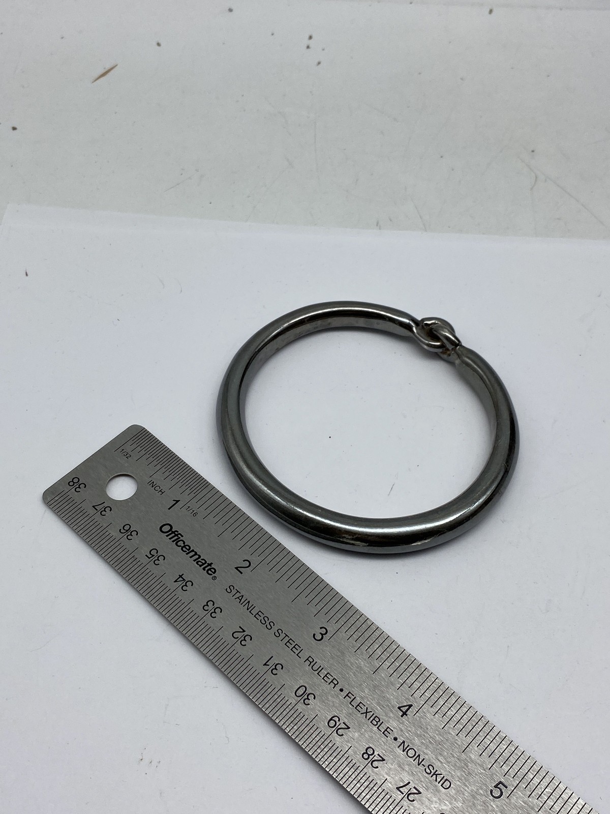 Sterling Silver Thick Decorative Bangle Bracelet … - image 6