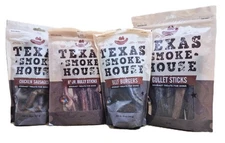 4 Gourmet Dog Treats Snacks Chews - Gullet Sticks - Bully Sticks - Burger - Saus