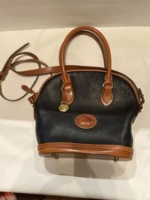 Dooney Bourke Vintage Made in USA All Weather Leather Crossbody Norfolk Top Zip