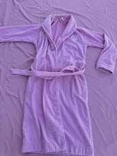 Vintage Victoria Secret 100 Cotton Robe Made in Turkey Pastel Pink Bathrobe S