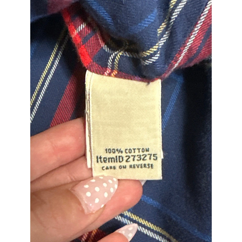 L.L. Bean Men's Blue Corduroy Velvet Velour Long Sleeve Button Down Shirt Top XS - Image 4 of 4