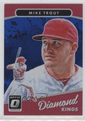 2017 Panini Donruss Optic Diamond Kings Blue Prizm 111/149 Mike Trout #13 0d08