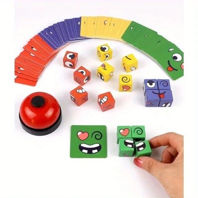 New Face Change Expression Puzzle Building Block Cube Educational Children Gifts