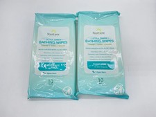 TWO Nurture Ultra Thick Body Wipes for Adults w/Aloe 10 Each Disposable Wipes