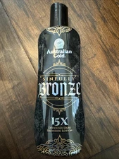 Australian Gold Sinfully Bronze 15X Bronzer Tanning Lotion 8.5 Oz