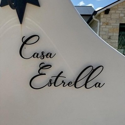 Custom Metal House Sign, Personalized Villa Name Sign, Outdoor Welcome Decor