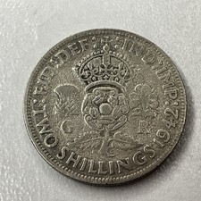 1942 George VI Silver Florin Two-Shillings Coin