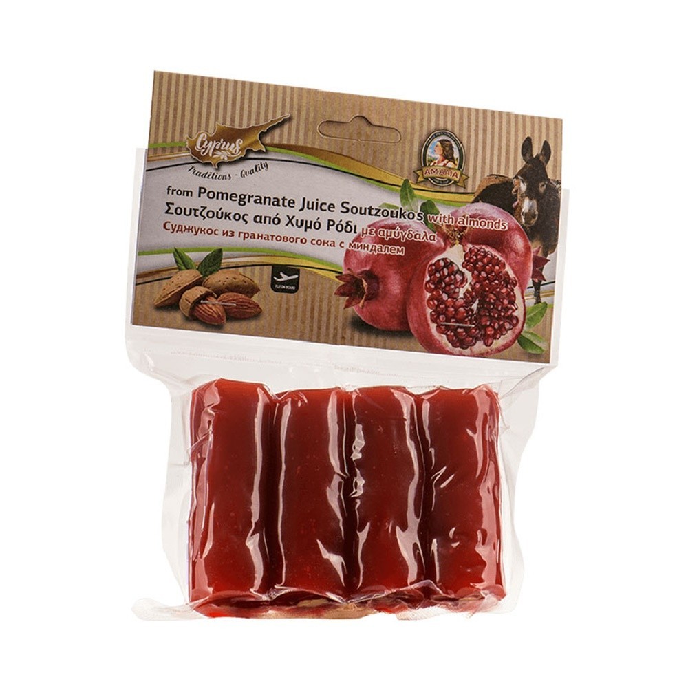 Chipre Tradicional Amalia Uva Granada Soutzoukos con Almendras - 250g