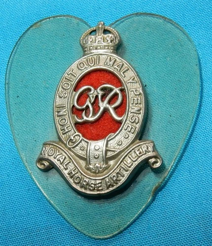 WW2 RHA ROYAL HORSE ARTILLERY REGIMENT MILITARY SWEETHEART BADGE WORLD WAR II