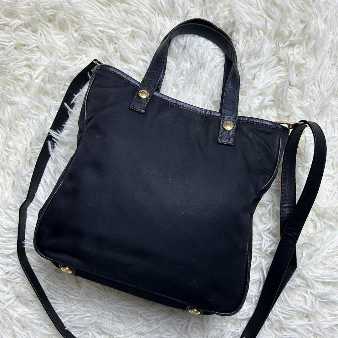 PRADA 90s Archive 2way Handbag Black with Shoulder Strap PRADA 90s Archive 2way Handbag Black with Shoulder Strap