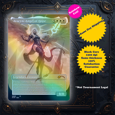 Avacyn, Angel Of Hope - Custom Foil Art Borderless MTG Playtest card