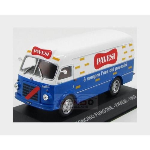 Modellino 1:43 EDICOLA Om Fiat Leoncino Furgone Pavesi 1960 Bianco Blu ACVPE031 - Foto 2 di 2