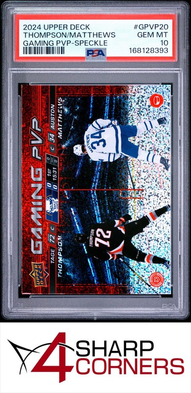 2024 UPPER DECK GAMING PVP SPECKLE #GPVP20 AUSTON MATTHEWS POP 1 PSA 10