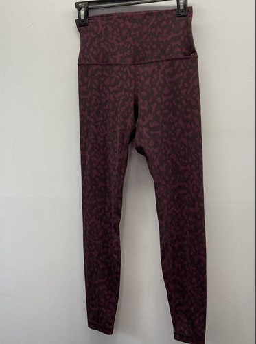 Lululemon Women's Align High-Rise Pant Maroon Animal Print Leggings Sz 6