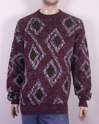 vintage 80s 90s XSTATX Geometric Whispy Crew Sweater Cosby Biggie Hip Hop Rap XL