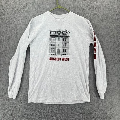 VTG Y2K Harvard University Absolut West Sketch Art T Shirt Adult L College USA
