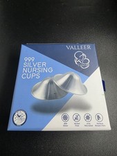 VALLEER  Pure Silver Nursing Cups   925 Silver Nipple Shields for Breastfeeding