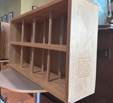 Napa Valley Wooden 96 CDs Storage Rack Crate Shelf 23 x 12 x5" Vtg 90's Nice Con