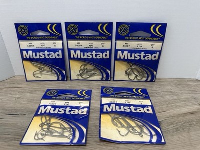 40 Mustad 34007 Size 2/0 Saltwater Stainless Steel Hooks NEW
