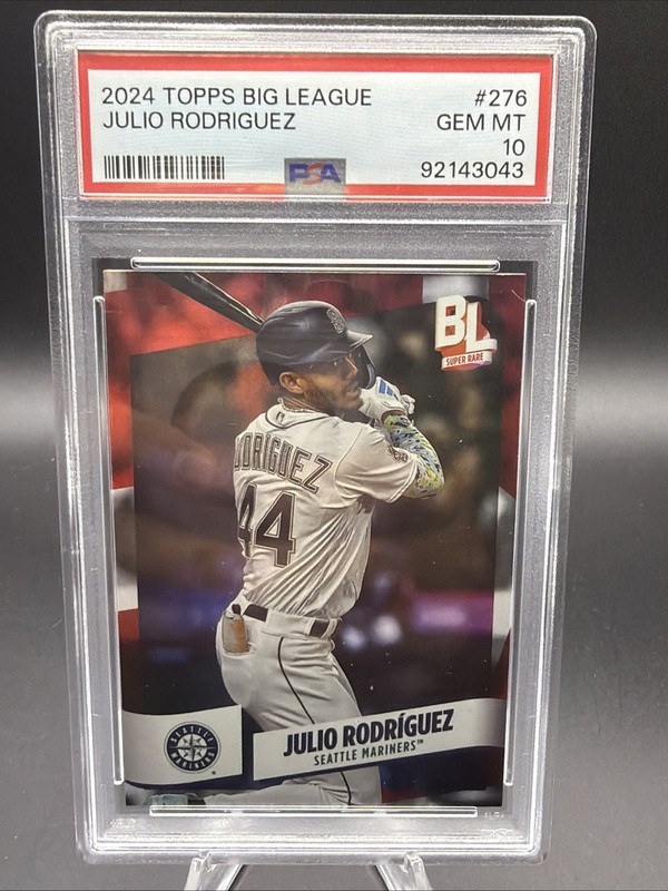2024 Topps Big League JULIO RODRIGUEZ 💎 SSP RED FOIL 🔥 PSA 10 💎