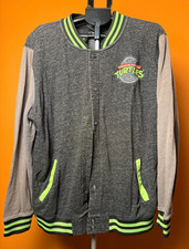 Nickelodeon Teenage Mutant Ninja Turtles 2015 TMNT Varsity Jacket Size XL Gray