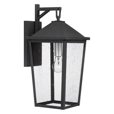 Mottled Black One Light Outdoor Wall Mount from the Stoneleigh Collection