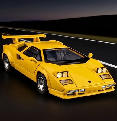 1:32 Lamborghini Countach LP500S Diecast Model Car w/ Sound Light Pull-Back Toy