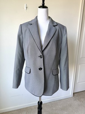 TAHARI Single Breasted 2 Button Micro-Dot Blazer SZ. 16