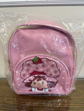 Strawberry Shortcake Mini Backpack Pink Embossed Faux Leather NWT Cute Bag