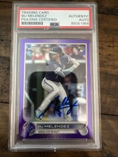 2022 Topps Update Chrome Purple Refractor MJ Melendez Rookie IP Auto PSA Slabbed