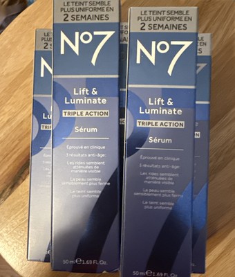 No7 Lift & Luminate Triple Action Face Serum, 50ml NIB Sealed