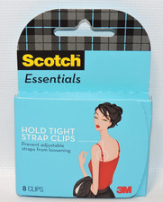Scotch Essentials Hold Tight Strap Clips 8 PACK, NEW, NIB, Multi Discount Avail