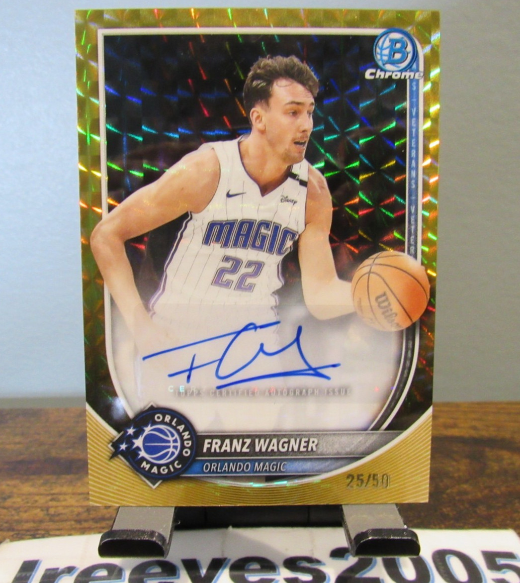 2025-26 Bowman Chrome Auto - Franz Wagner # BCV-FW - Gold Geometric /50