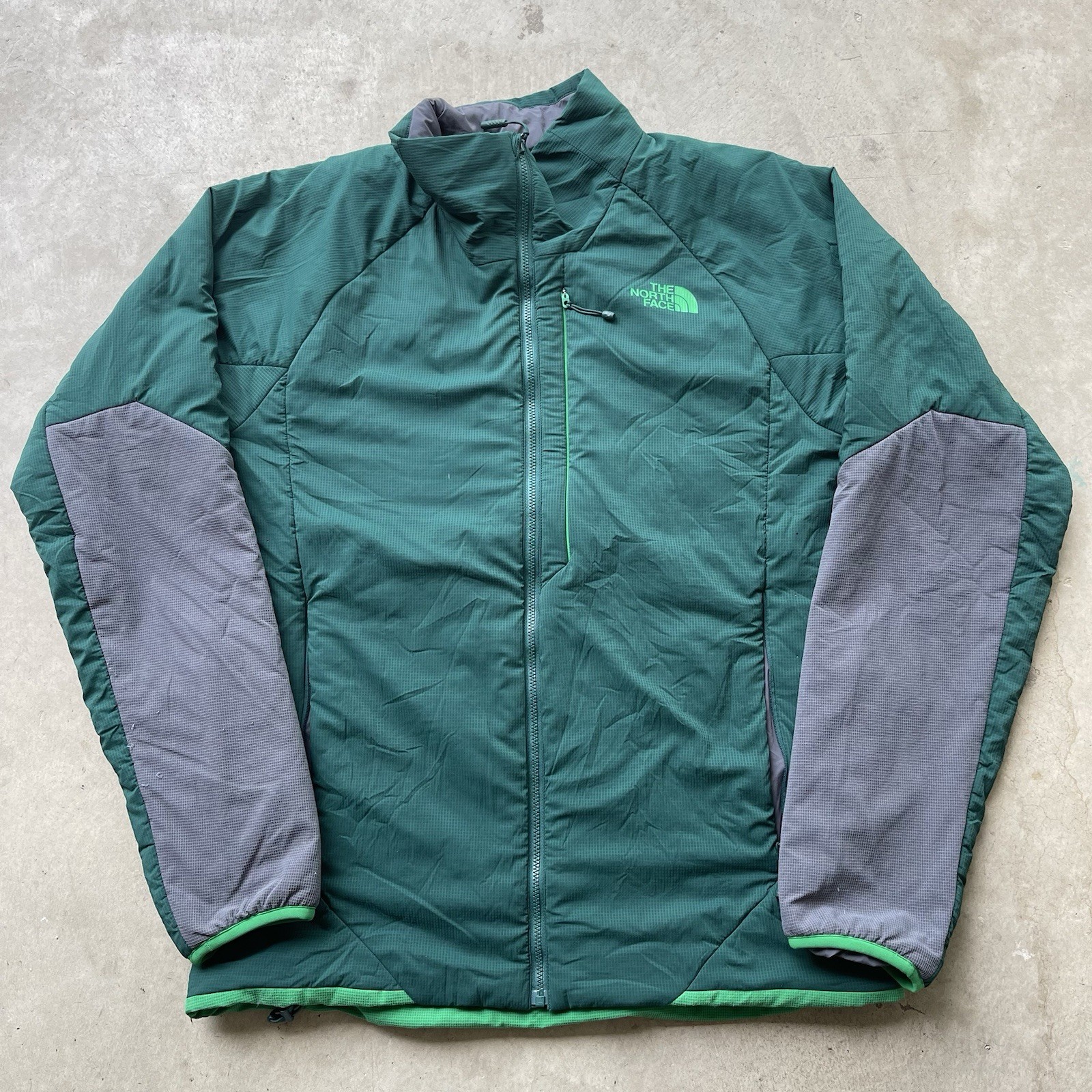 The North Face Ventrix Mens Size M Green Active Hiking Warm Full Zip Jacket