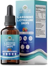 Fast-Absorbing L-Arginine & L-Citrulline Liquid Drop, 60ml – No Sugar Added