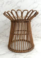Ikea KANELSTANG Supporto per piante in rattan intrecciato a mano da tavolo o pavimento 11" reversibile