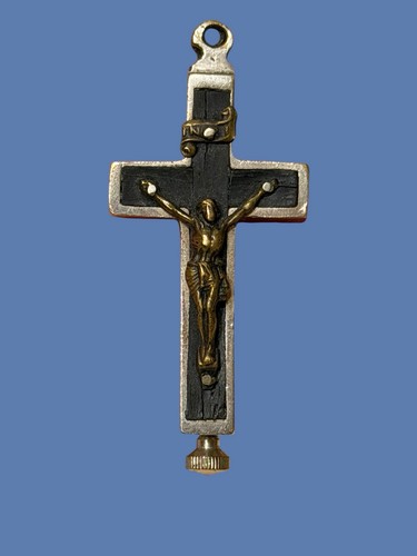 Antique Crucifix Reliquary w Relics St. Clara S. Martyr Catholic Church Germany