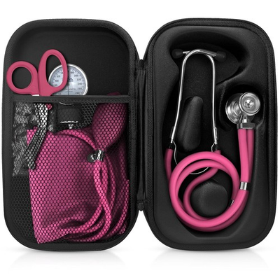 #ad Kit medico estetoscopio tensiometro resistente tijeras estuche rosa profesional $63.27