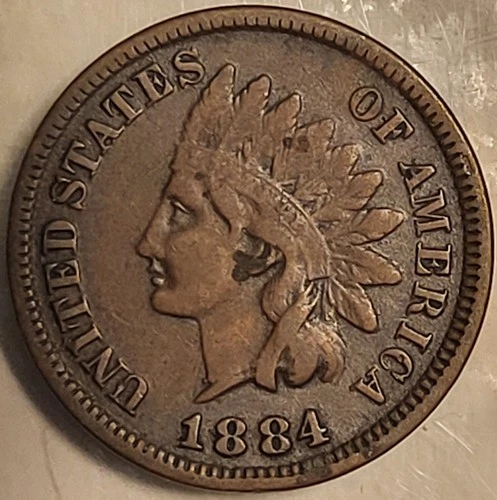1884 BN Indian Head Penny Cent! Nice Details But You Be The Judge!