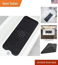 39 x 16 Inch Non-Slip Bath Mat with Suction Cups - Machine Washable