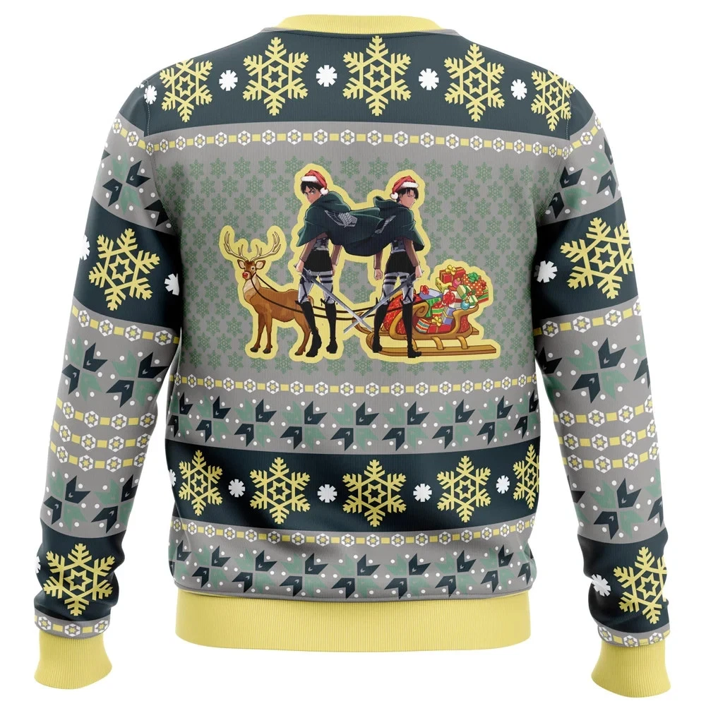 Eren Levi AO Titan Ugly Christmas Sweater