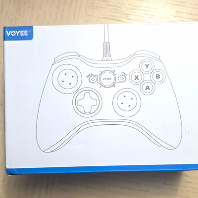 VOYEE Wired Controller for Nintendo Switch 7.2ft Cord White/Blue