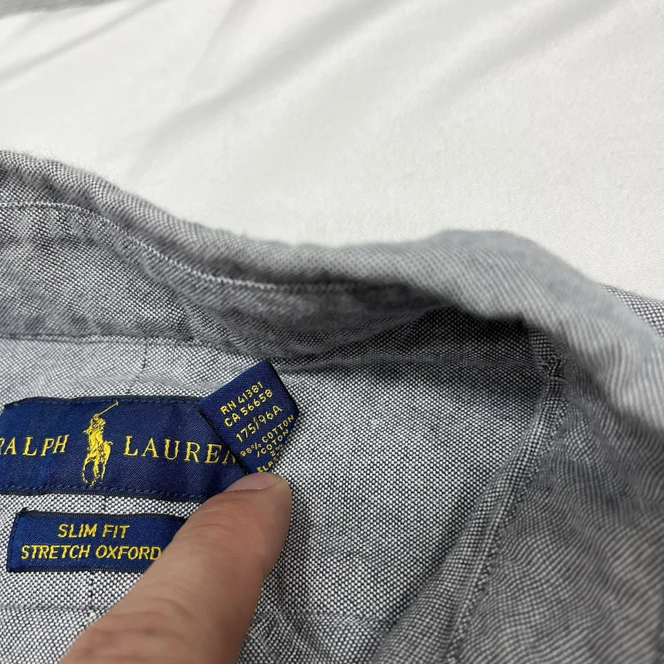 Camisa Ralph Lauren M Calce Ajustado Oxford Elastizada Carne Poni Abotonada Manga Larga Foto 4 de 4