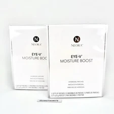 2x Neora Eye-V Moisture Boost Hydrogel Eye Patches 5ct Boxes NEW EXP 09/2027 Lot