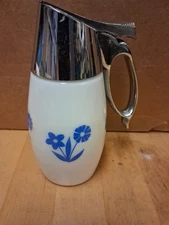 Vintage Gemco Corning Blue Cornflower Creamer/Syrup USA