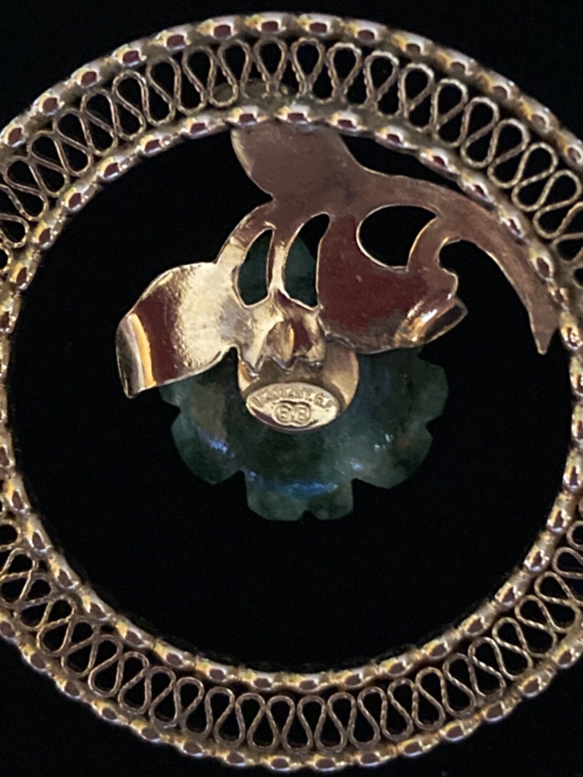 Vintage Binder Brothers Intricate Art Nouveau Jade 1/… Gem